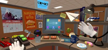 Job Simulator VR game for kids birthday party in Los Angeles - Fun virtual reality experience