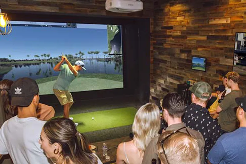 Golf simulator rental for holiday party