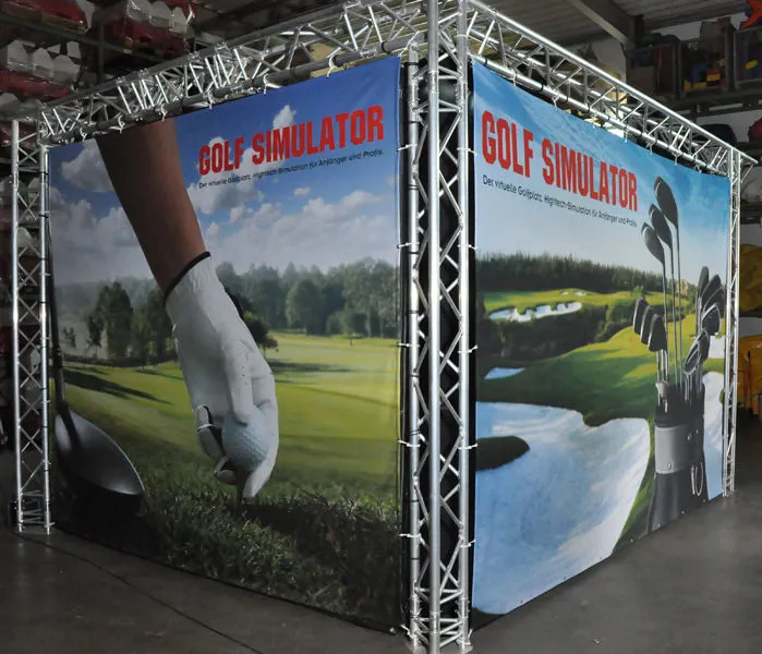 Rent golf simulator for trade show booth in Boston