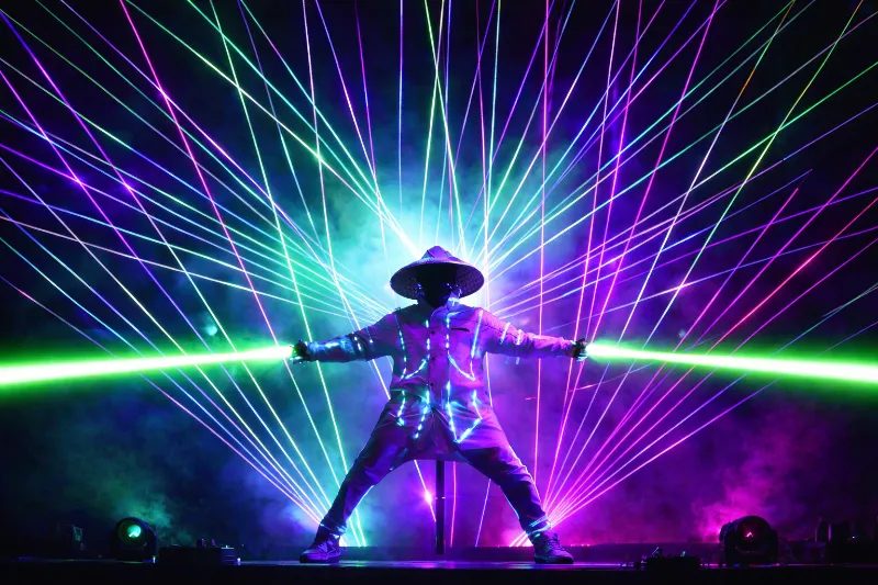 Laser assassins show for hire