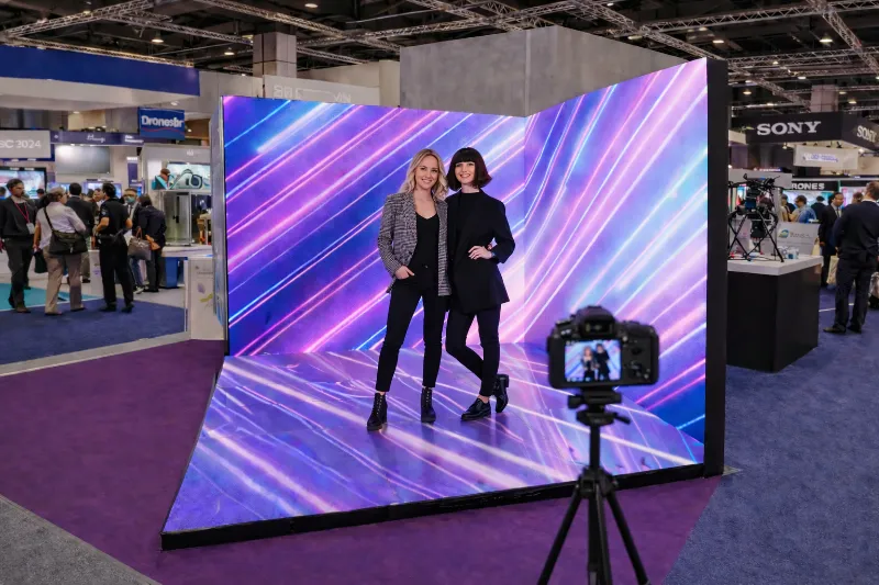 LED video corner photo video booth rental for events