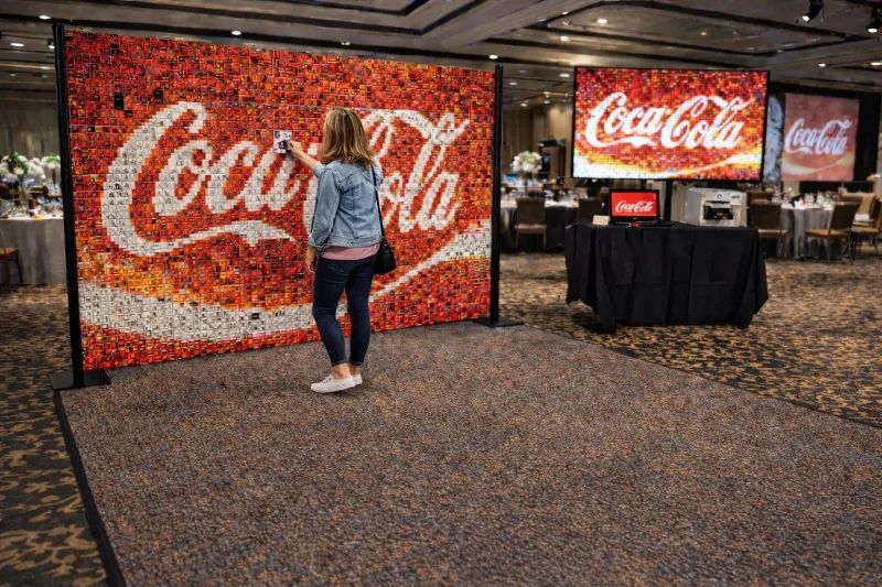 Photo mosaic wall rental for events