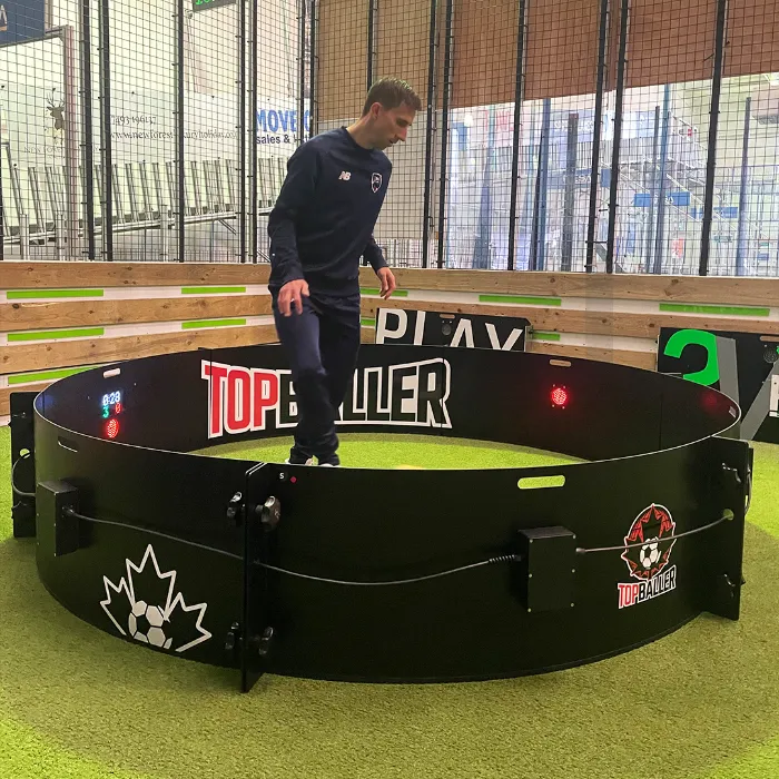 Soccer circle reaction game rental for sporting events and matchday activations