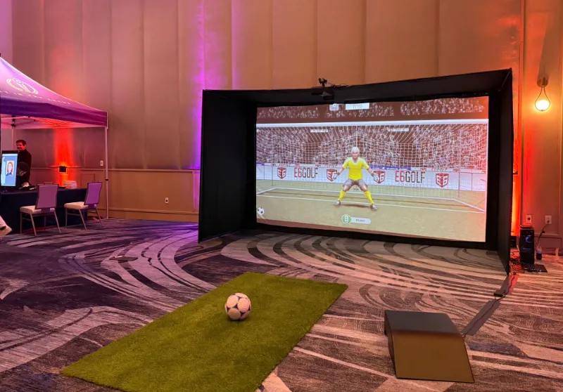 Soccer simulator rental for event entertainment and brand activations
