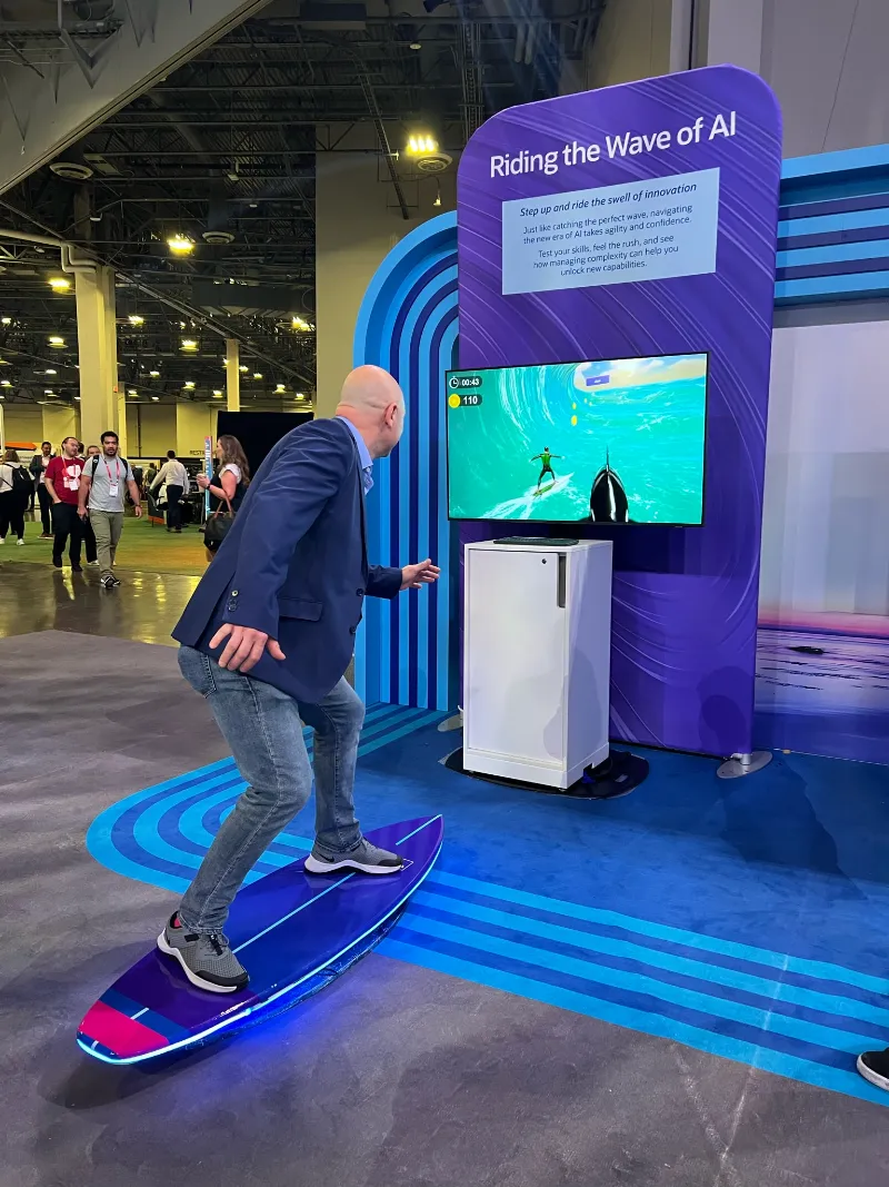 Surfing simulator for rent at corporate events