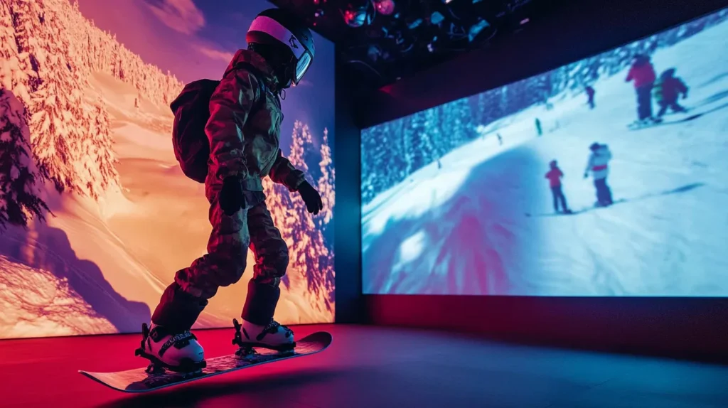 Ski snowboard simulator