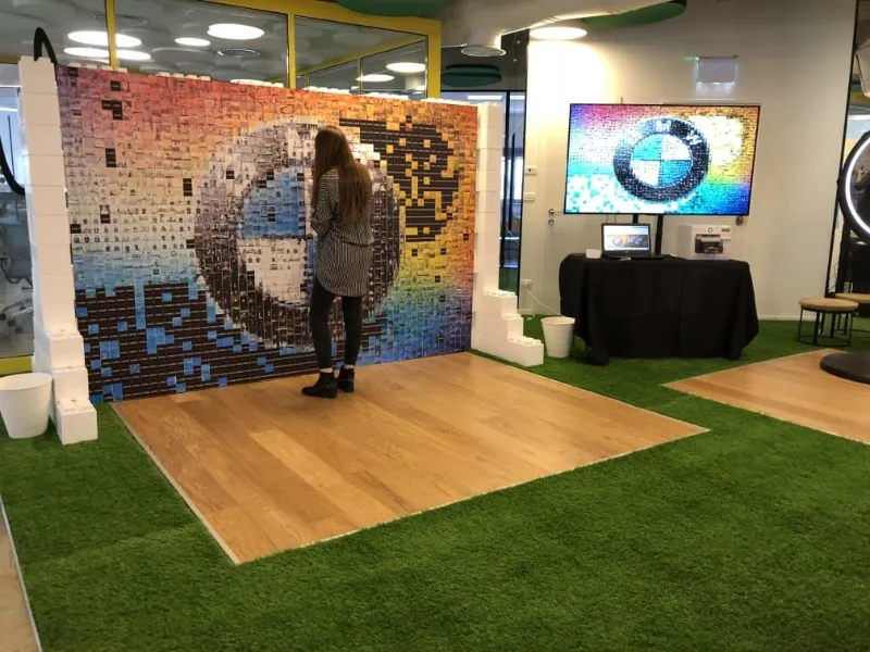 photo mosaic wall rental