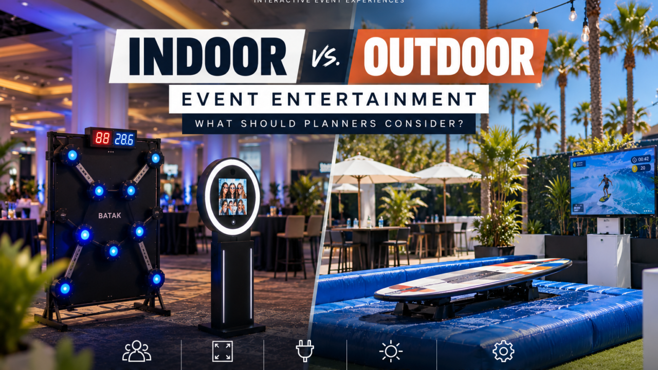 indoor vs. outdoor event entertainment