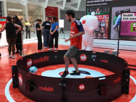 Los Virtuality soccer reaction ring rental at a trade show
