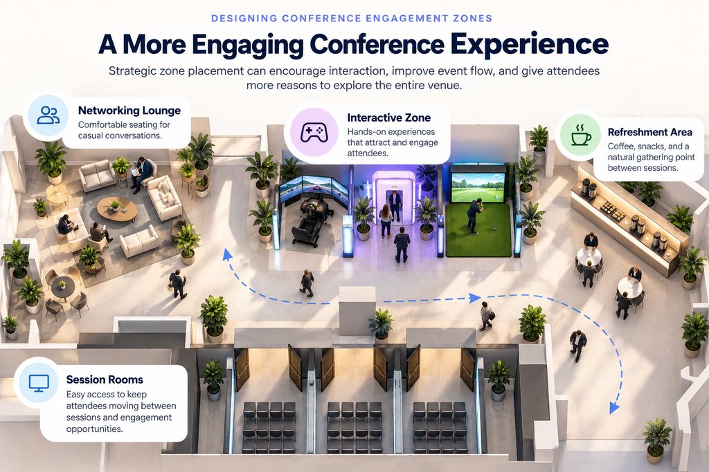 How to Keep Conference Attendees Engaged Between Sessions 3 Engaging Conference Experience Floorplan