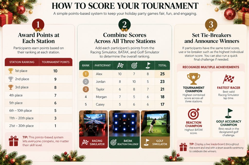 Corporate Holiday Party Games: How to Organize an Interactive Tournament 7 how to score your tournament