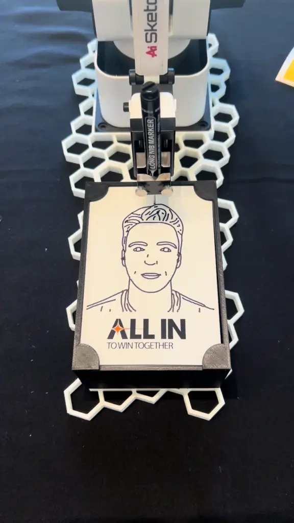 AI Sketch Robot Draws a Guest Portrait Live | Sketch Robot Rental for Events